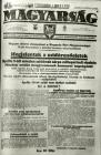 A Magyarság című újság 1944. március 31-i száma: Megjelentek a zsidórendeletek