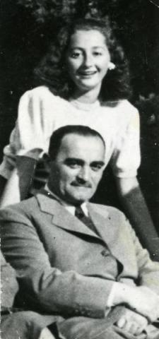 Molnár (Hervé) Jutka édesapjával