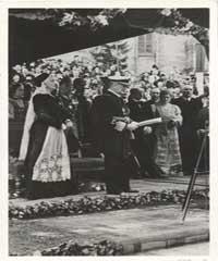Horthy Miklós ünnepi beszédet mond a magyarok bevonulása alkalmából, Kolozsvár, 1940. szeptember 11.