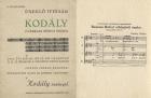 Egy kolozsvári hangverseny színlapja, benne Balassi Bálint elfelejtett éneke, amelyet Kodály Zoltán a kórusnak ajánlott